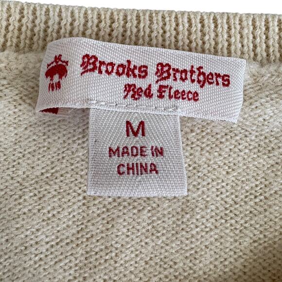 VTG Brooks Brothers Red Fleece Striped Wool Sweater Academia Preppy Sailor Multi - Picture 5 of 8